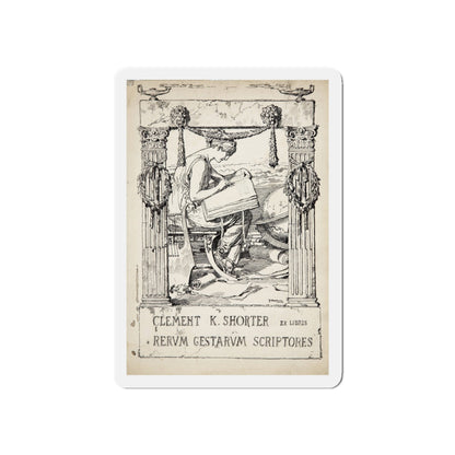 Ex Libris plate illustration (Magazine Illustration) Refrigerator Magnet-5" x 5"-The Sticker Space