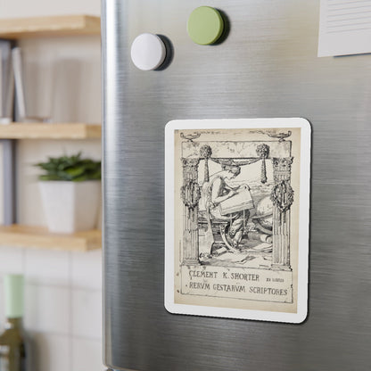 Ex Libris plate illustration (Magazine Illustration) Refrigerator Magnet-The Sticker Space