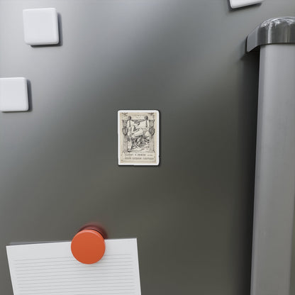 Ex Libris plate illustration (Magazine Illustration) Refrigerator Magnet-The Sticker Space