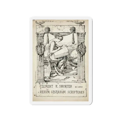 Ex Libris plate illustration (Magazine Illustration) Refrigerator Magnet - The Sticker Space