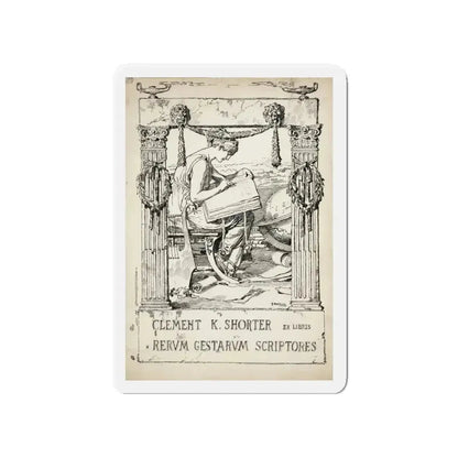 Ex Libris plate illustration (Magazine Illustration) Refrigerator Magnet - The Sticker Space