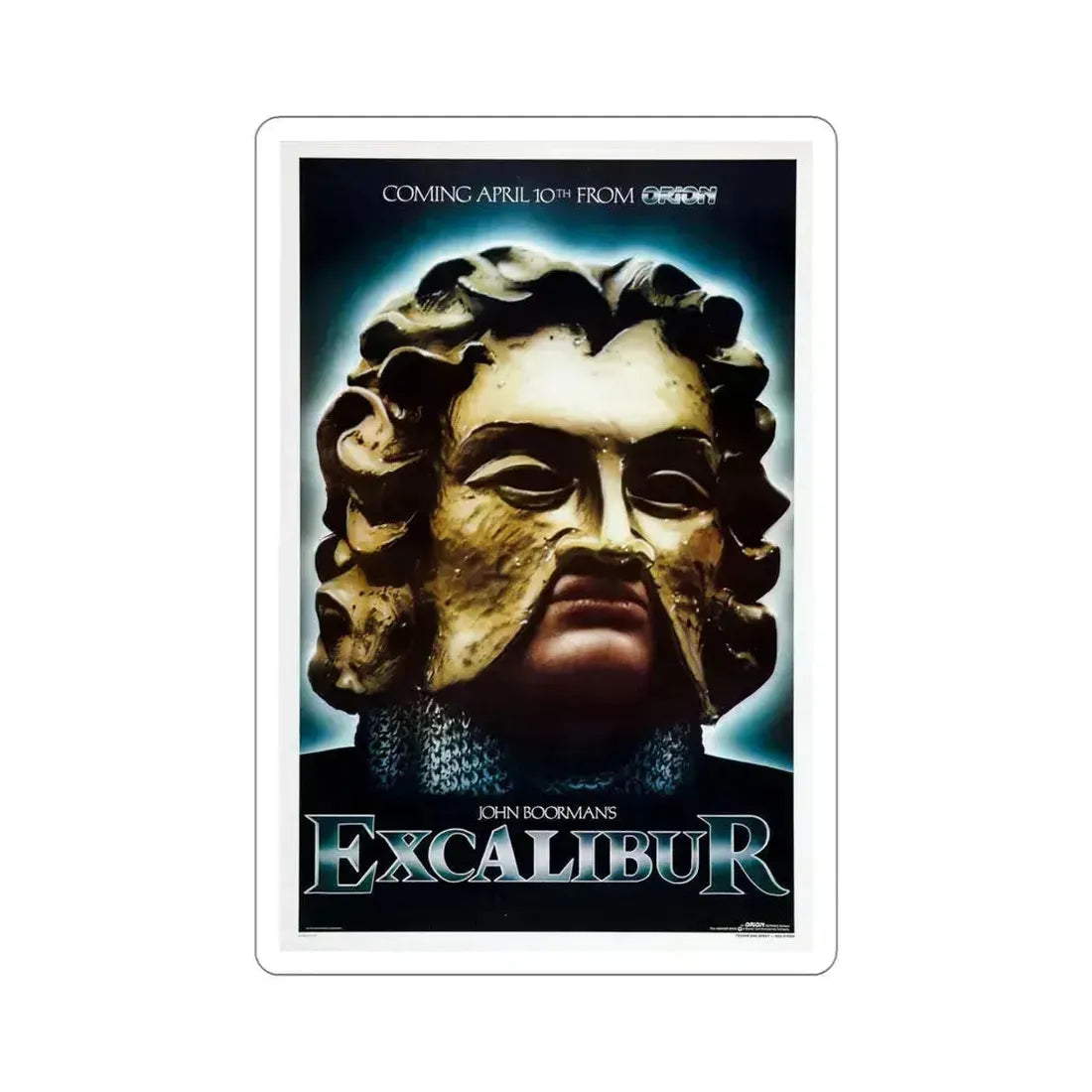 Excalibur 1981 Movie Poster STICKER Vinyl Die-Cut Decal 5 Inch - The Sticker Space