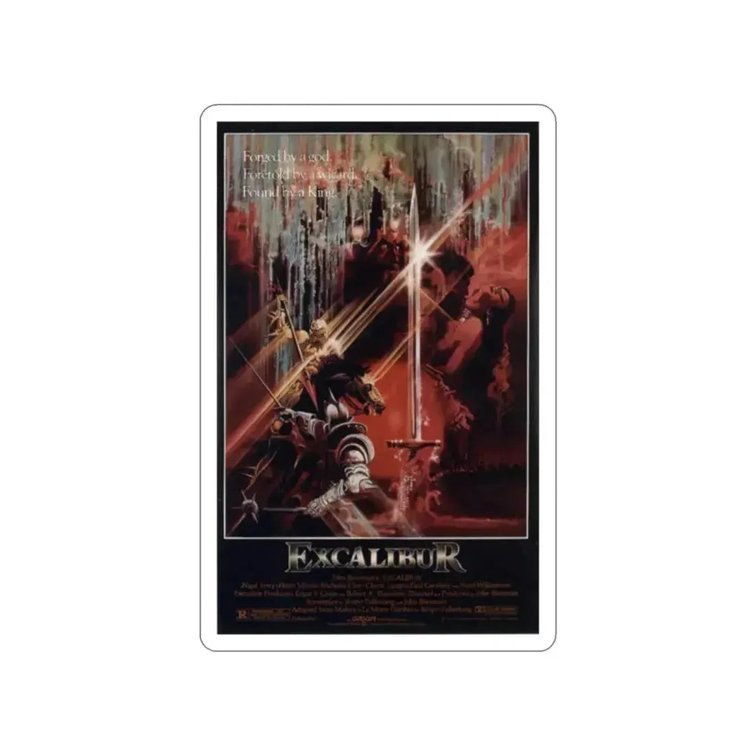 EXCALIBUR 1981 Movie Poster STICKER Vinyl Die-Cut Decal - The Sticker Space