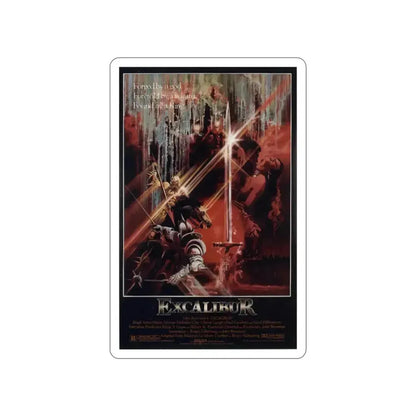EXCALIBUR 1981 Movie Poster STICKER Vinyl Die-Cut Decal - The Sticker Space
