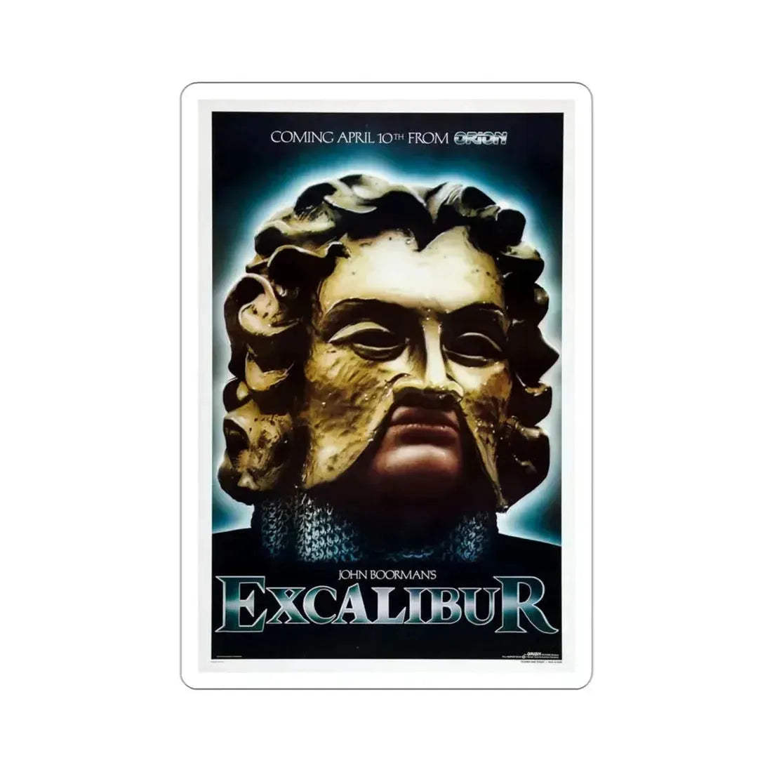 Excalibur 1981 Movie Poster STICKER Vinyl Die-Cut Decal - The Sticker Space