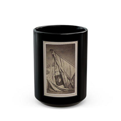 Excelsior Banner Awarded To The 50th Illinois Infantry Regiment As First Prize In A Drill Competition (U.S. Civil War) Black Coffee Mug-15oz-The Sticker Space