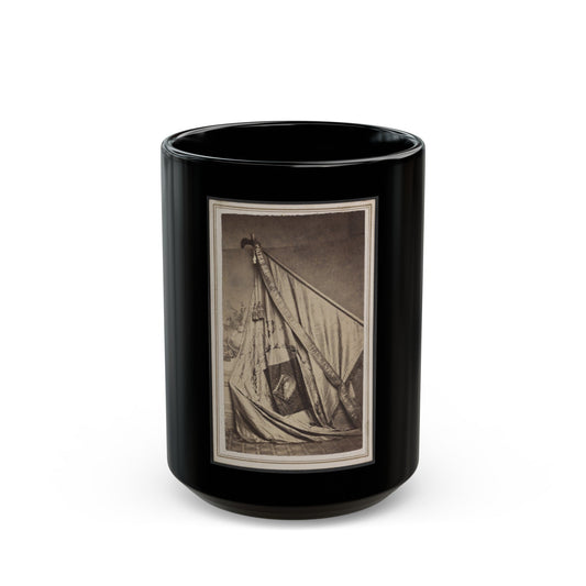 Excelsior Banner Awarded To The 50th Illinois Infantry Regiment As First Prize In A Drill Competition (U.S. Civil War) Black Coffee Mug-15oz-The Sticker Space