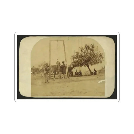 Execution of Private William Johnson, 23 Regt., U.S.C.T. (U.S. Civil War) STICKER Vinyl Kiss-Cut Decal 2 Inch White - The Sticker Space