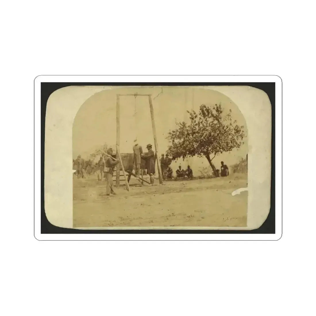 Execution of Private William Johnson, 23 Regt., U.S.C.T. (U.S. Civil War) STICKER Vinyl Kiss-Cut Decal 4 Inch White - The Sticker Space