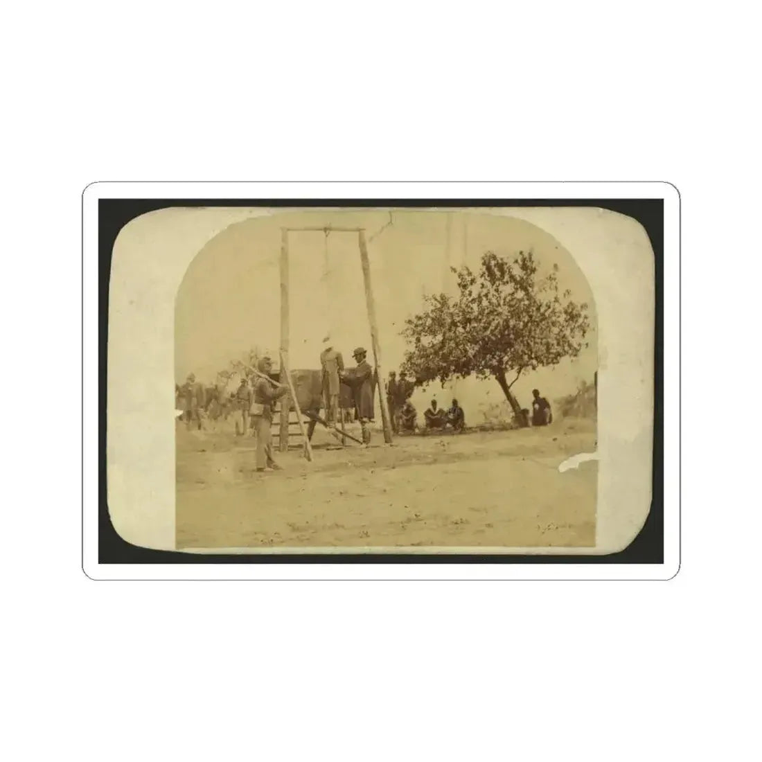 Execution of Private William Johnson, 23 Regt., U.S.C.T. (U.S. Civil War) STICKER Vinyl Kiss-Cut Decal 6 Inch White - The Sticker Space