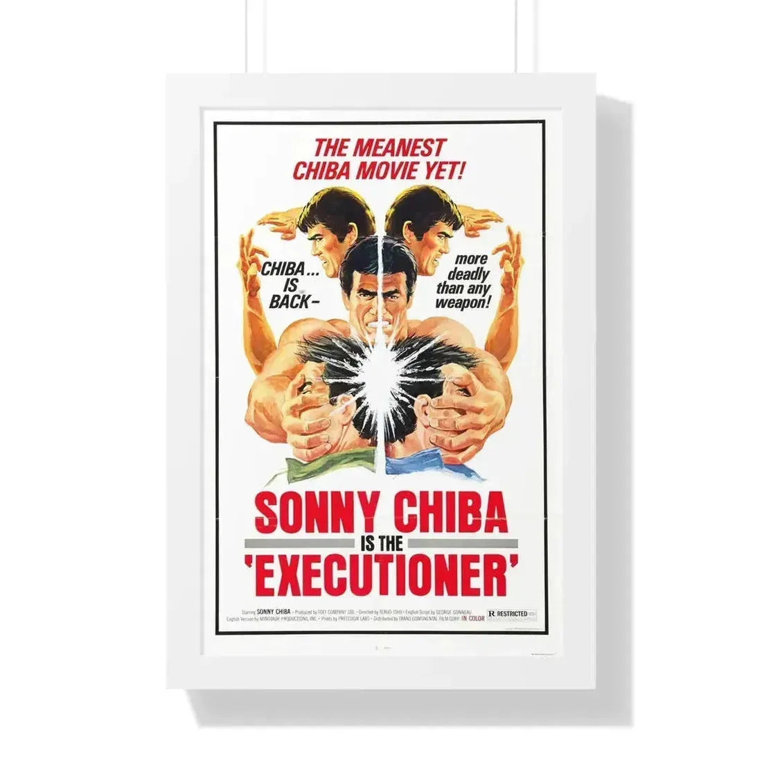 EXECUTIONER 1974 - Framed Movie Poster 16″ x 24″ White - The Sticker Space