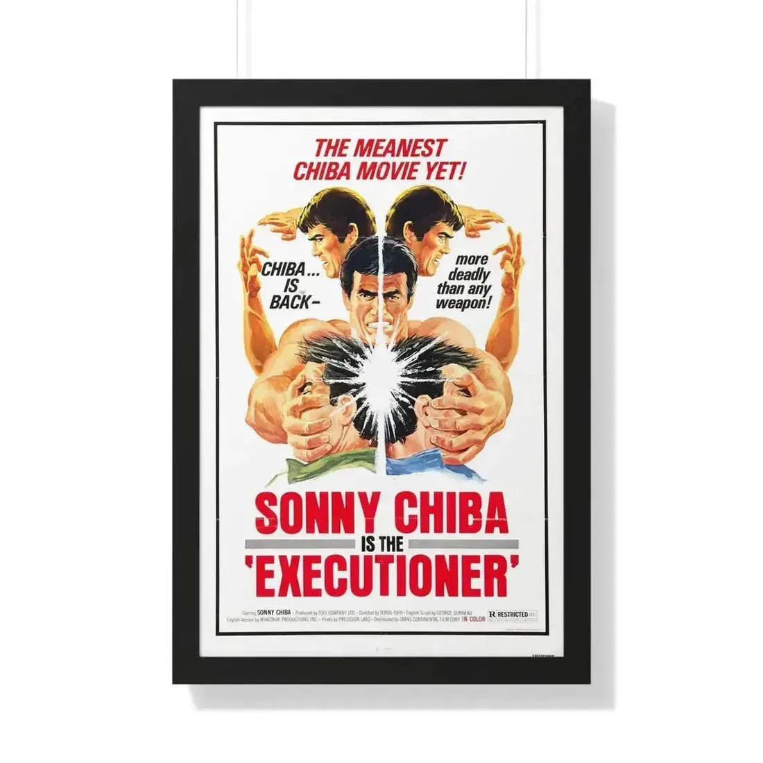 EXECUTIONER 1974 - Framed Movie Poster 20" x 30" Black - The Sticker Space