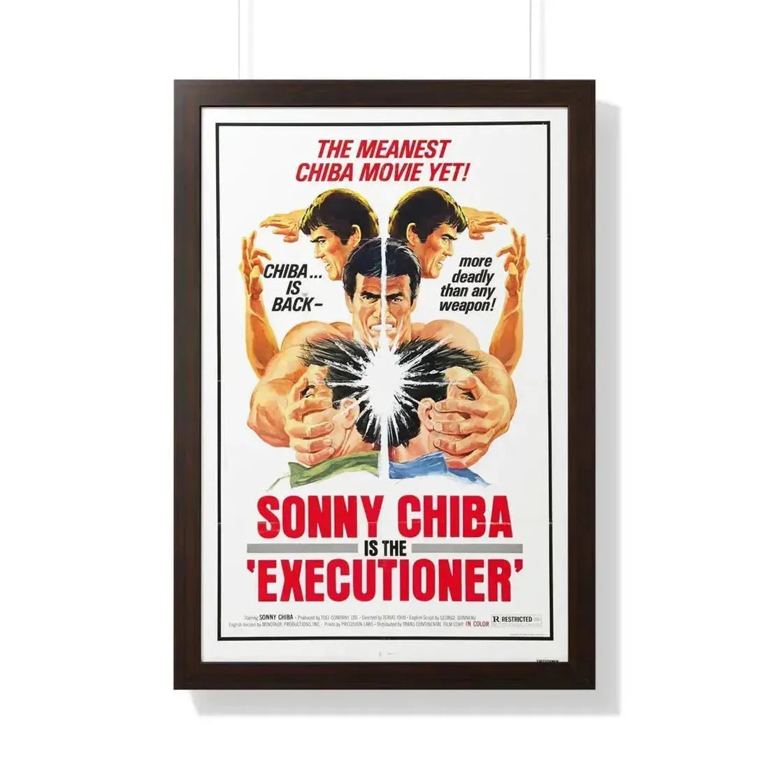 EXECUTIONER 1974 - Framed Movie Poster 20" x 30" Walnut - The Sticker Space