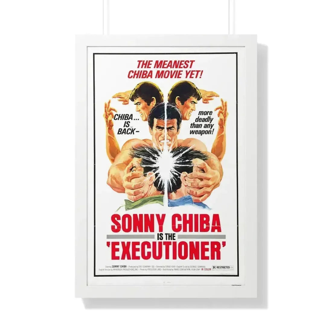 EXECUTIONER 1974 - Framed Movie Poster 20" x 30" White - The Sticker Space