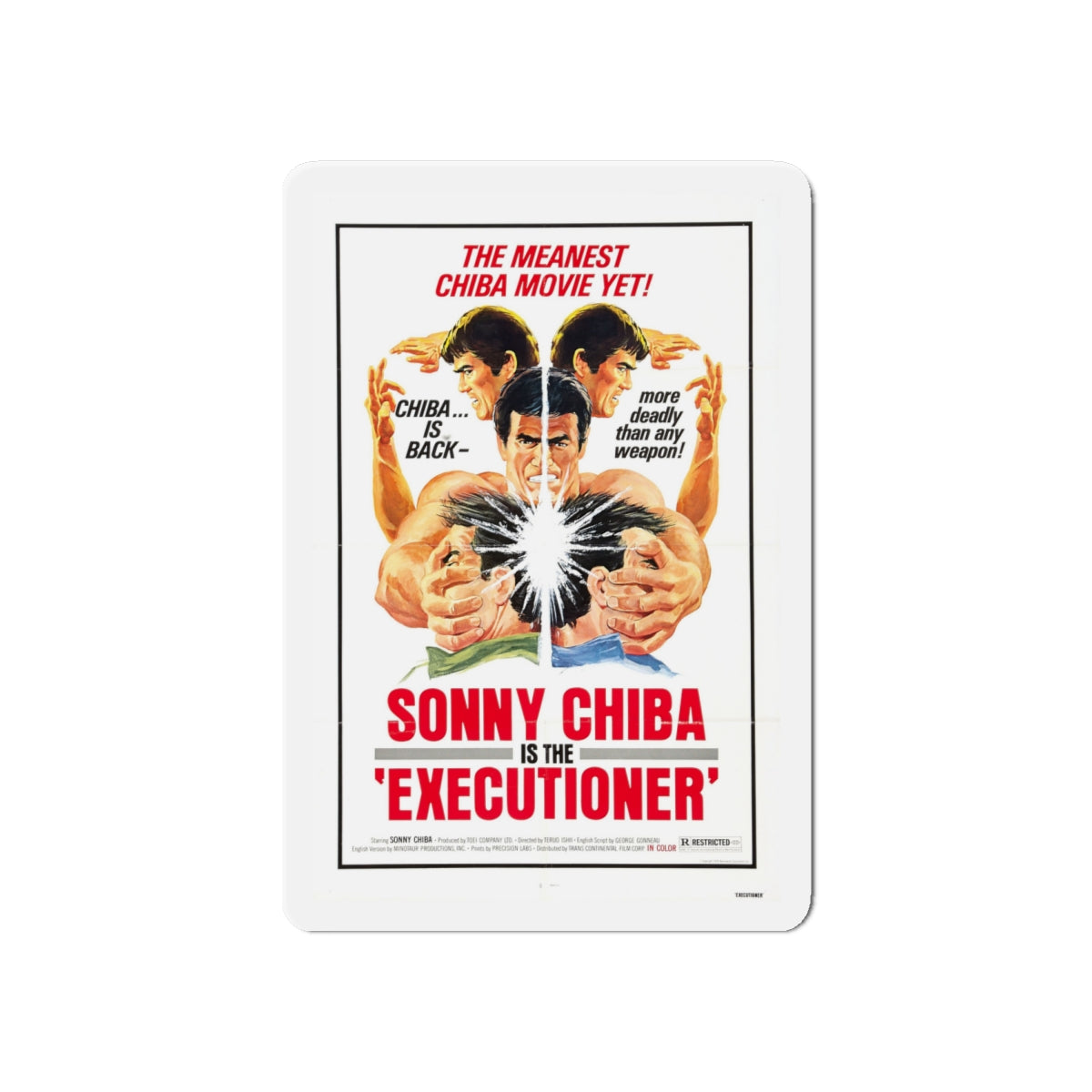 EXECUTIONER 1974 Movie Poster - Die-Cut Magnet-6 × 6"-The Sticker Space