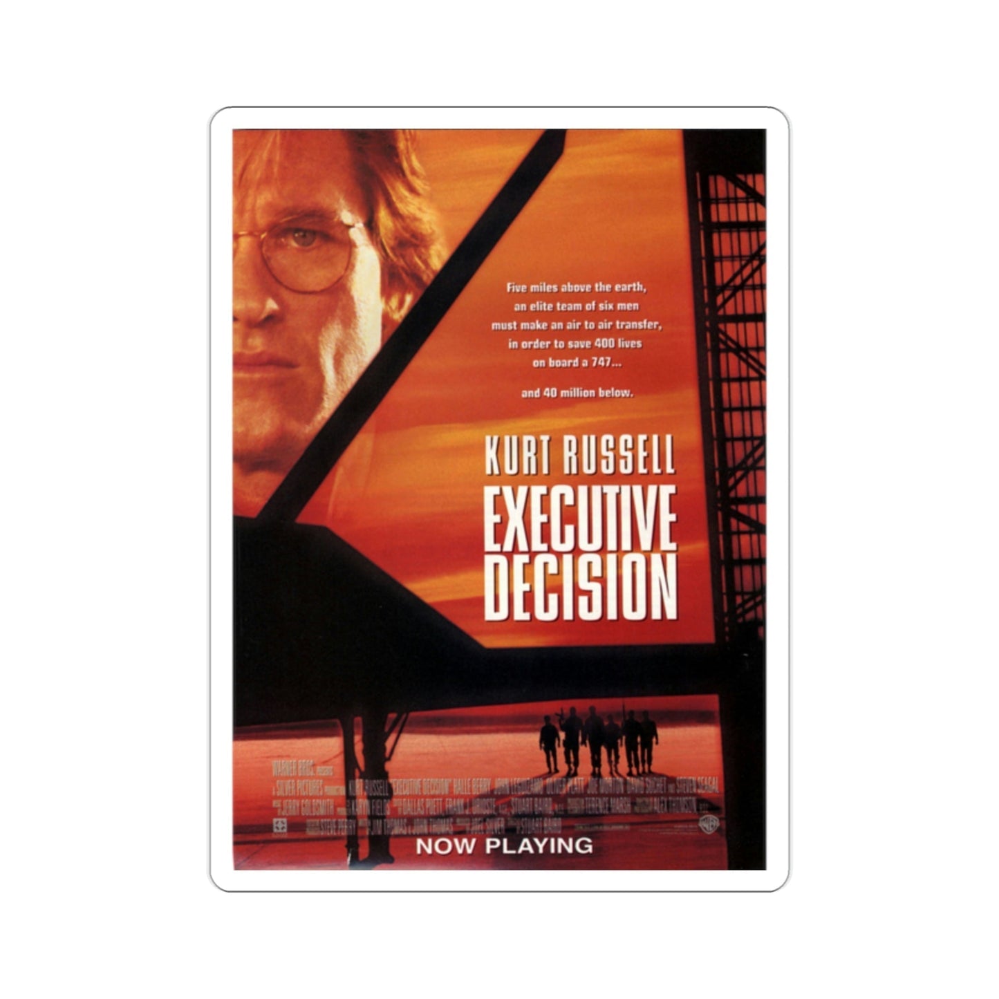 Executive Decision 1996 Movie Poster STICKER Vinyl Die-Cut Decal-2 Inch-The Sticker Space