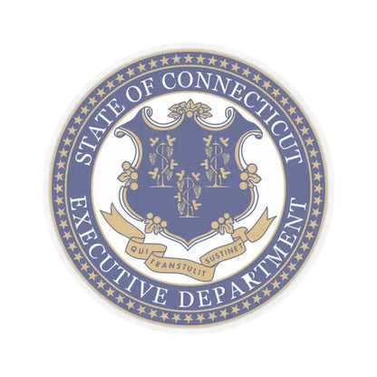Executive Department of Connecticut - STICKER Vinyl Kiss-Cut Decal 3 Inch Transparent - The Sticker Space