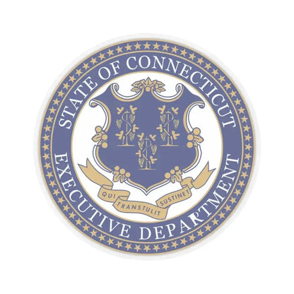 Executive Department of Connecticut - STICKER Vinyl Kiss-Cut Decal 4 Inch Transparent - The Sticker Space