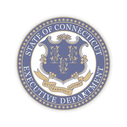 Executive Department of Connecticut - STICKER Vinyl Kiss-Cut Decal 6 Inch Transparent - The Sticker Space