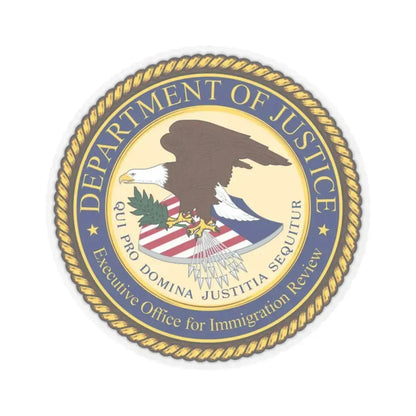 Executive Office for Immigration Review - STICKER Vinyl Kiss-Cut Decal 2 Inch Transparent - The Sticker Space
