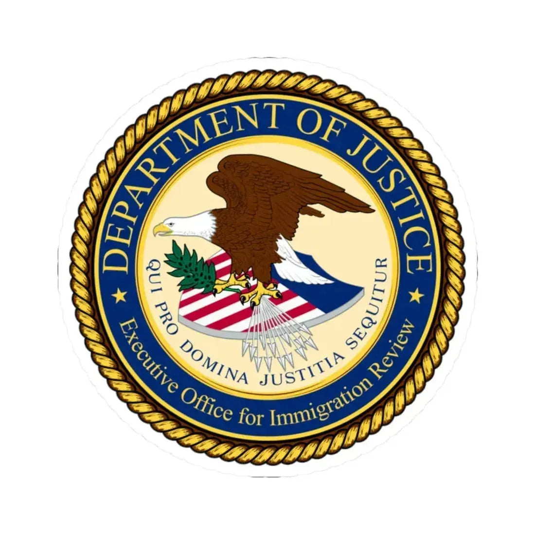 Executive Office for Immigration Review - STICKER Vinyl Kiss-Cut Decal 2 Inch White - The Sticker Space