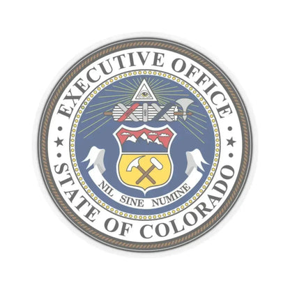 Executive Office of Colorado - STICKER Vinyl Kiss-Cut Decal 2 Inch Transparent - The Sticker Space