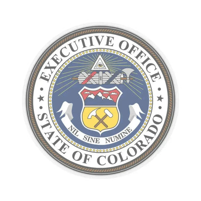 Executive Office of Colorado - STICKER Vinyl Kiss-Cut Decal 3 Inch Transparent - The Sticker Space
