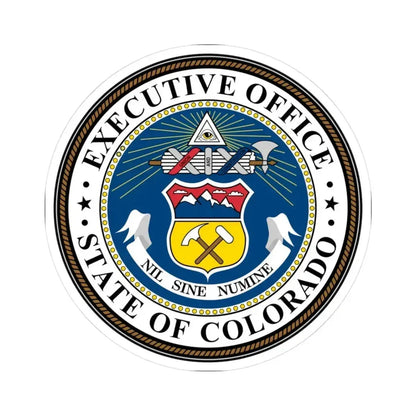 Executive Office of Colorado - STICKER Vinyl Kiss-Cut Decal 3 Inch White - The Sticker Space