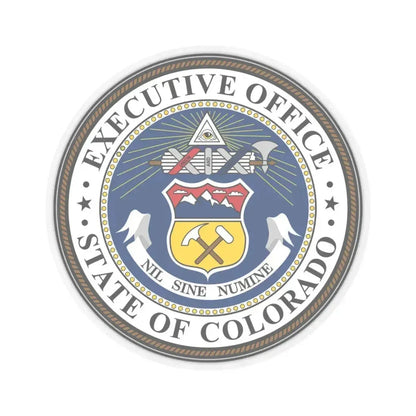 Executive Office of Colorado - STICKER Vinyl Kiss-Cut Decal 4 Inch Transparent - The Sticker Space
