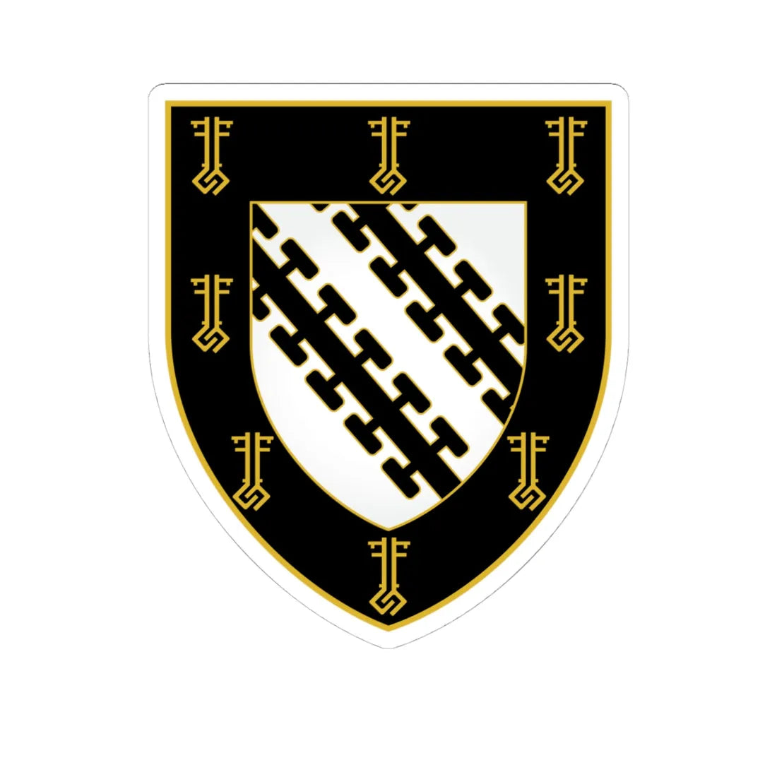 Exeter College Oxford Coat Of Arms (England) (Coat of Arms) STICKER Vinyl Kiss-Cut Decal 4 Inch White - The Sticker Space