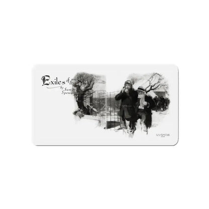 Exiles of the Sky (1), Redbook magazine, December 1926 (Magazine Illustration) Refrigerator Magnet 3 Inch Die-Cut - The Sticker Space