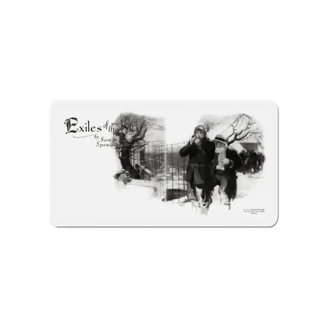 Exiles of the Sky (1), Redbook magazine, December 1926 (Magazine Illustration) Refrigerator Magnet - The Sticker Space