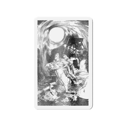 Exiles of Time, Blue Book Magazine, May 1940 (Magazine Illustration) Refrigerator Magnet 2 Inch Die-Cut - The Sticker Space