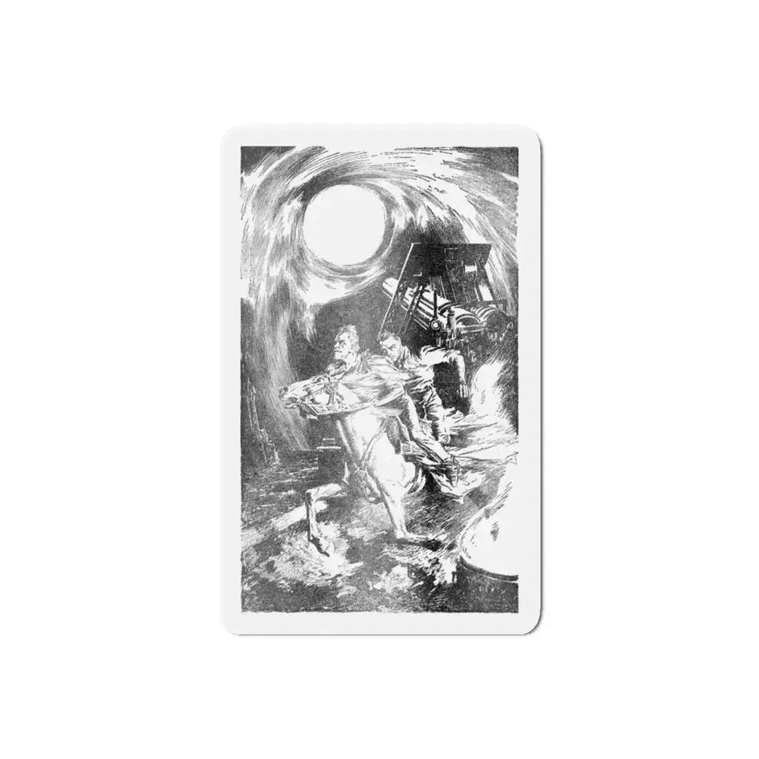 Exiles of Time, Blue Book Magazine, May 1940 (Magazine Illustration) Refrigerator Magnet 6 Inch Die-Cut - The Sticker Space