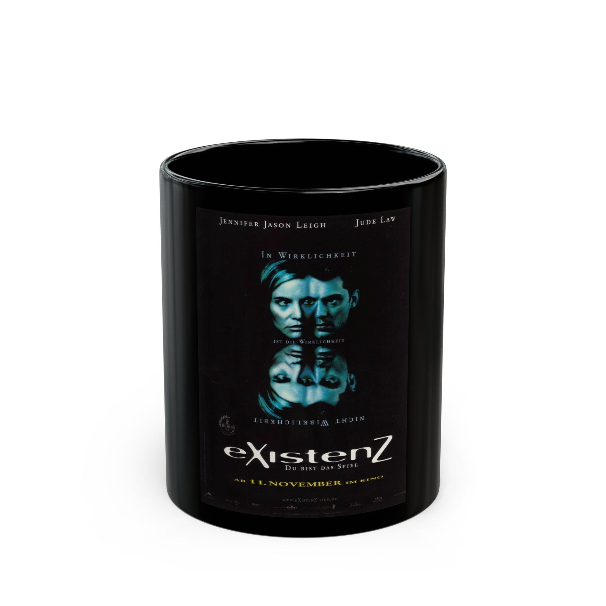 EXISTENZ (GERMAN) 1999 Movie Poster - Black Coffee Mug-11oz-The Sticker Space