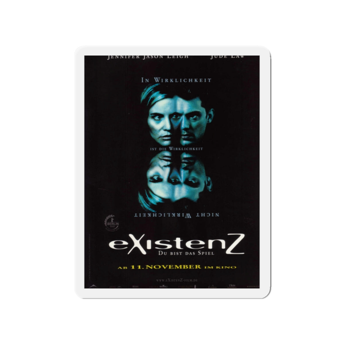 EXISTENZ (GERMAN) 1999 Movie Poster - Die-Cut Magnet-2" x 2"-The Sticker Space