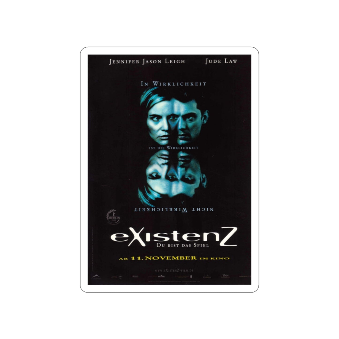 EXISTENZ (GERMAN) 1999 Movie Poster STICKER Vinyl Die-Cut Decal-2 Inch-The Sticker Space