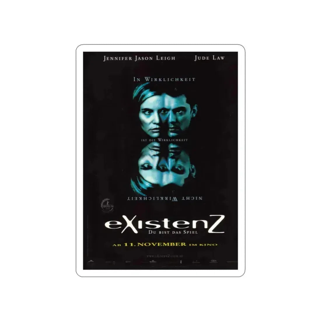 EXISTENZ (GERMAN) 1999 Movie Poster STICKER Vinyl Die-Cut Decal 2 Inch - The Sticker Space