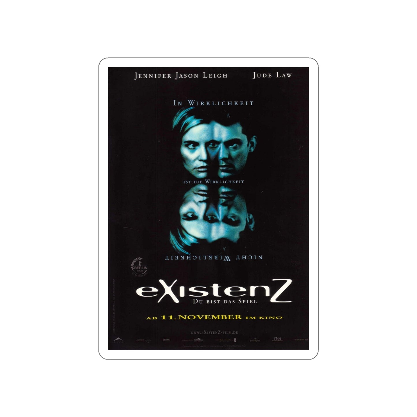 EXISTENZ (GERMAN) 1999 Movie Poster STICKER Vinyl Die-Cut Decal-4 Inch-The Sticker Space