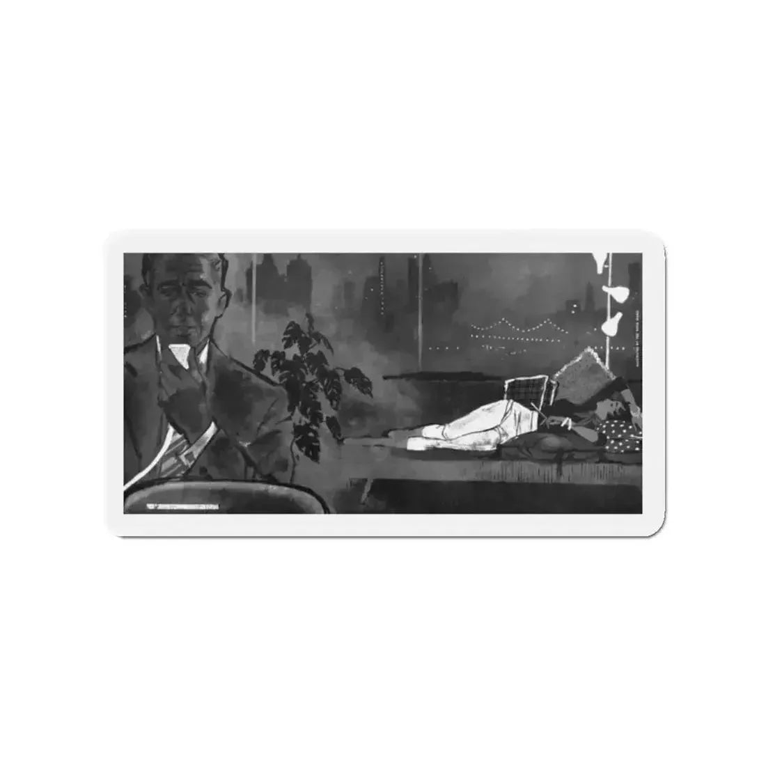 Exit in Poetry, Fling magazine, No. 11, 1959 (Magazine Illustration) Refrigerator Magnet - The Sticker Space