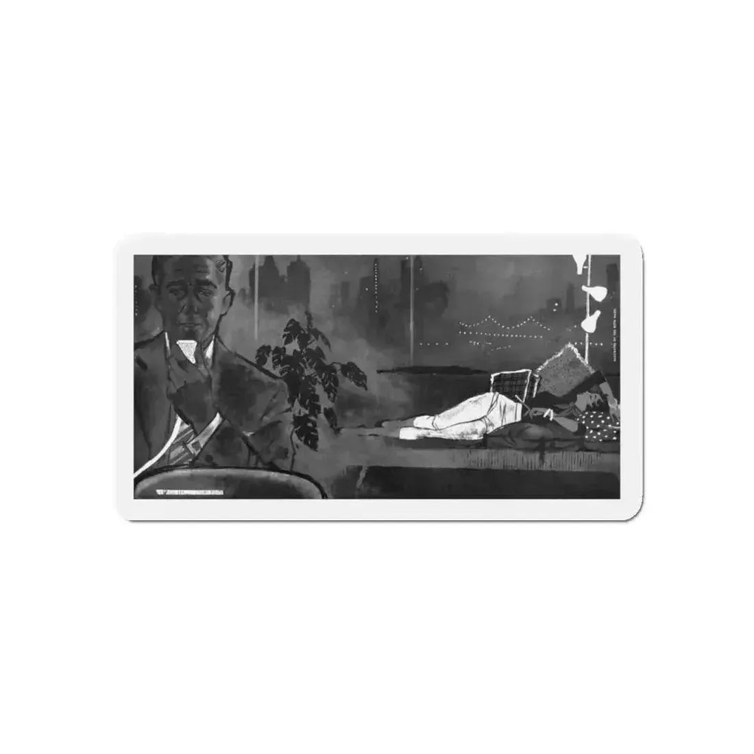 Exit in Poetry, Fling magazine, No. 11, 1959 (Magazine Illustration) Refrigerator Magnet - The Sticker Space