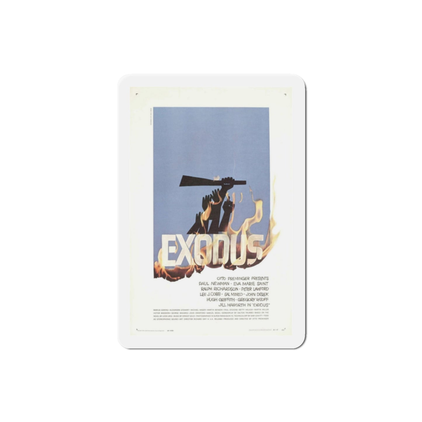 Exodus 1960 Movie Poster Die-Cut Magnet-2 Inch-The Sticker Space