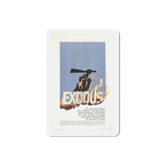 Exodus 1960 Movie Poster Die-Cut Magnet-2 Inch-The Sticker Space