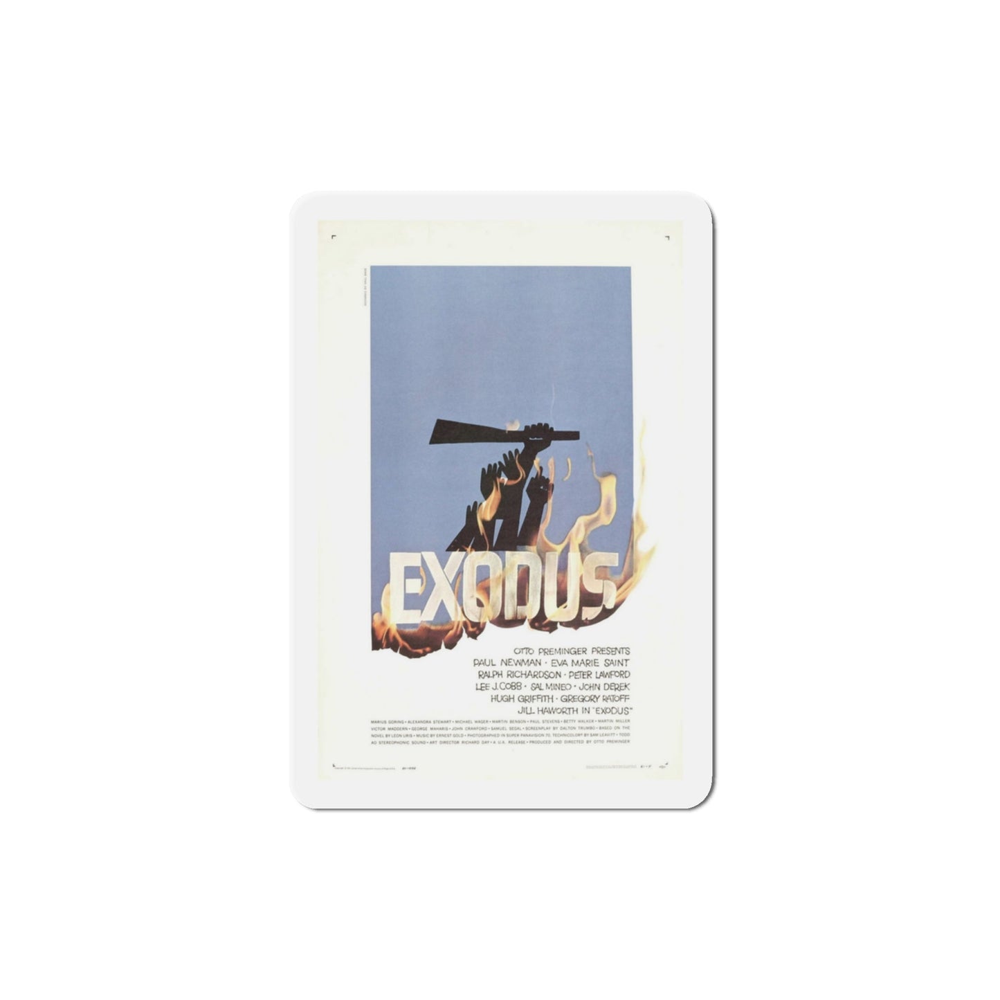 Exodus 1960 Movie Poster Die-Cut Magnet-3 Inch-The Sticker Space