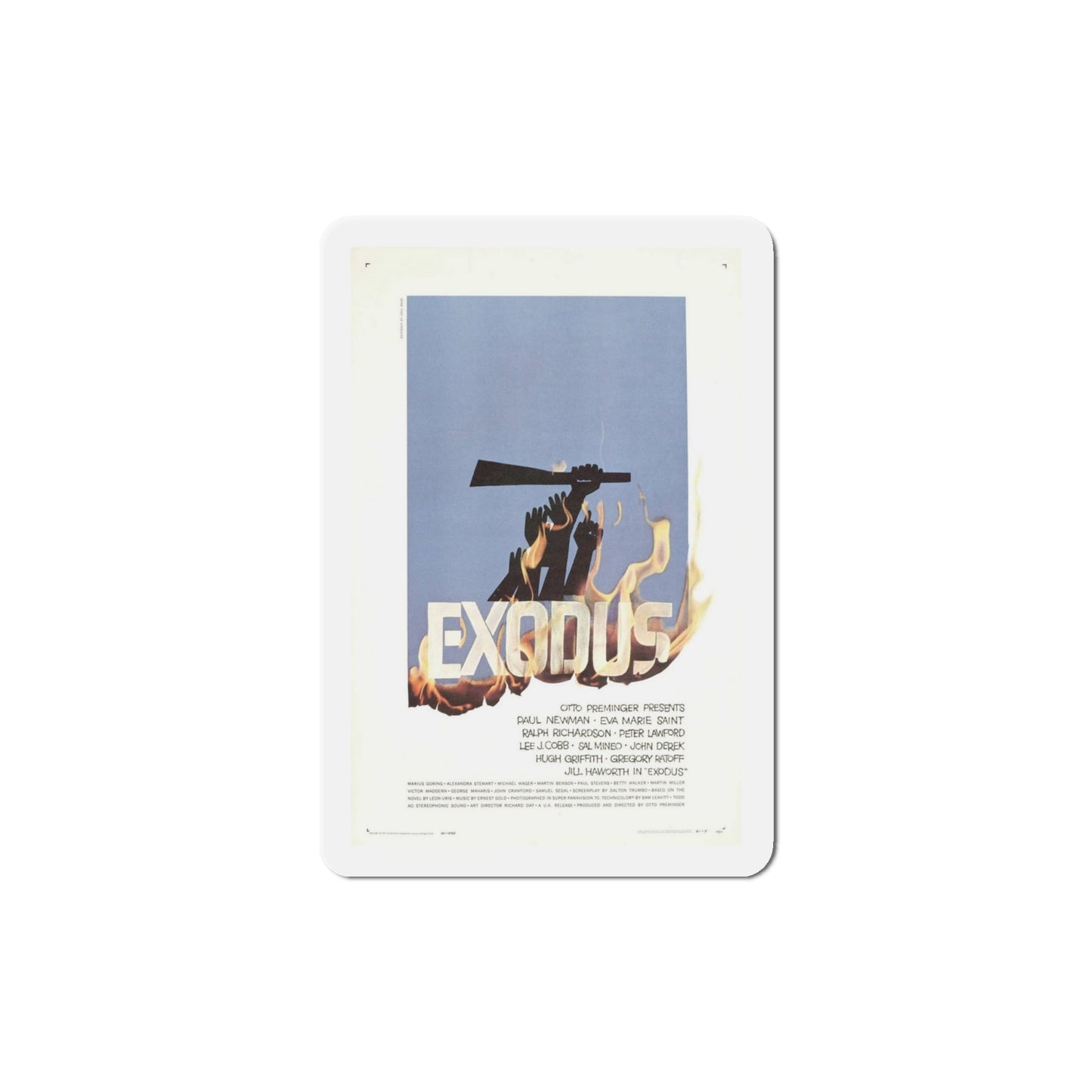 Exodus 1960 Movie Poster Die-Cut Magnet-4 Inch-The Sticker Space