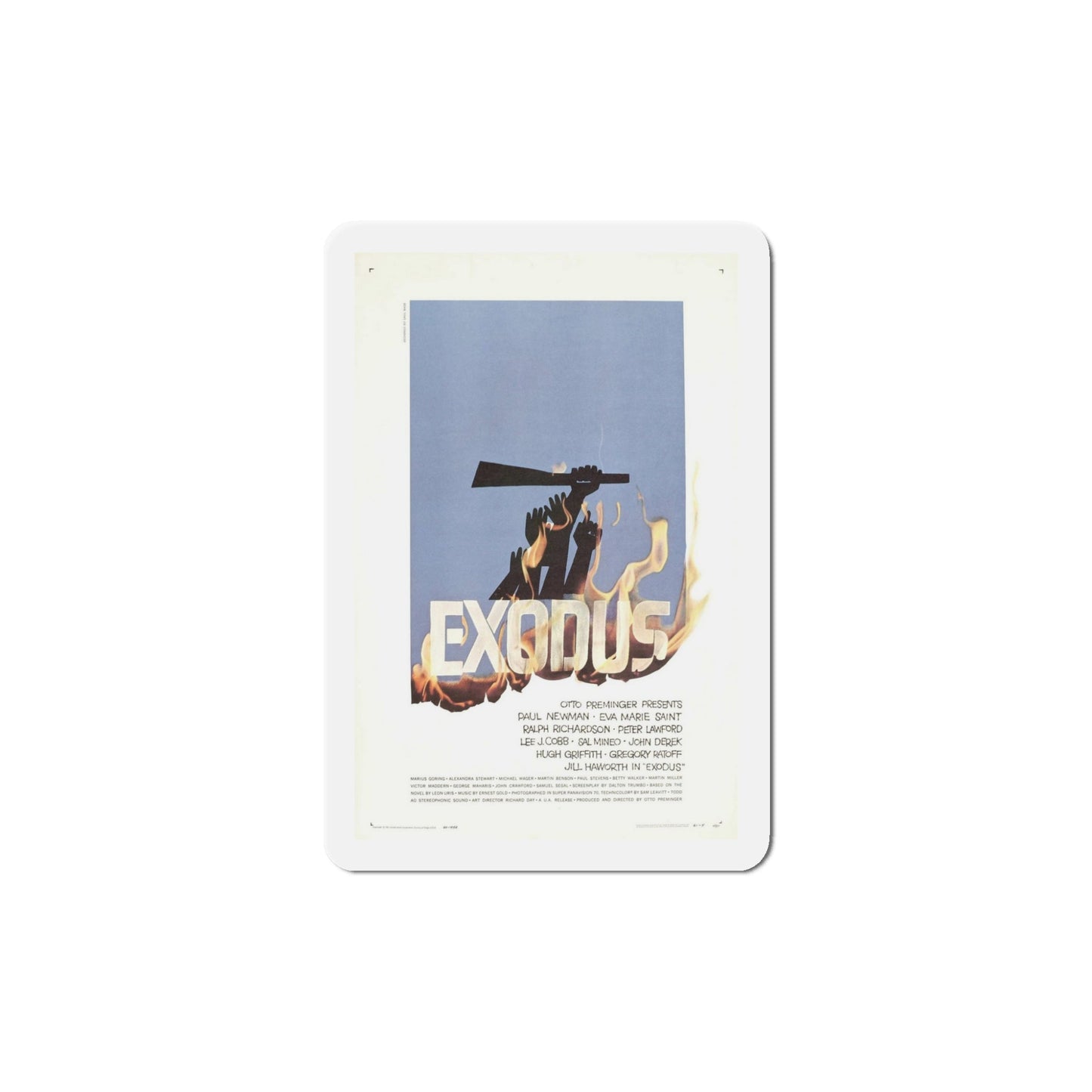 Exodus 1960 Movie Poster Die-Cut Magnet-5 Inch-The Sticker Space