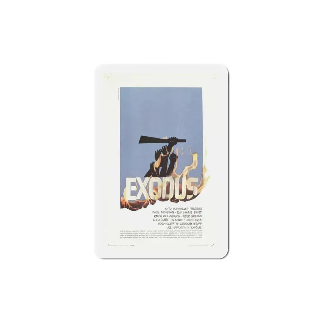 Exodus 1960 Movie Poster Refrigerator Magnet 4 Inch - The Sticker Space