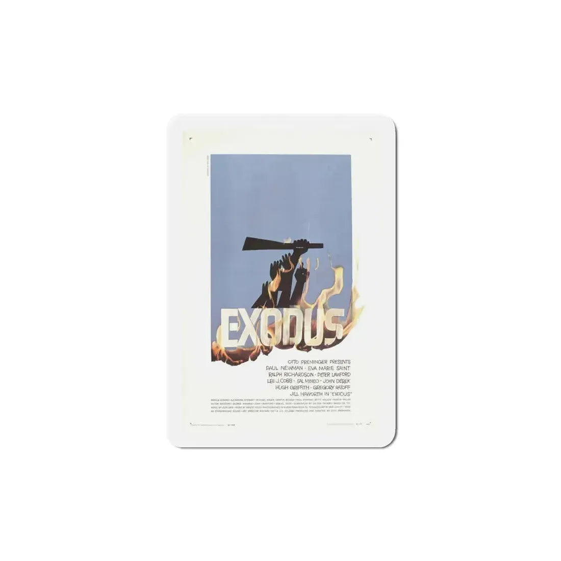 Exodus 1960 Movie Poster Refrigerator Magnet 5 Inch - The Sticker Space