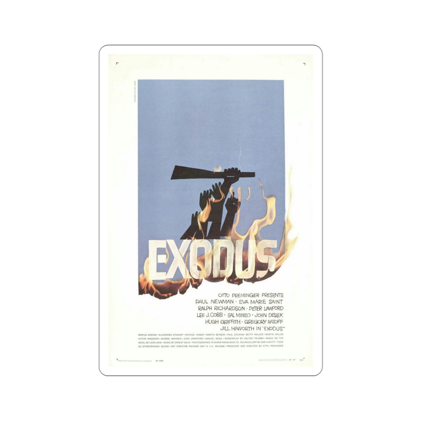 Exodus 1960 Movie Poster STICKER Vinyl Die-Cut Decal-3 Inch-The Sticker Space