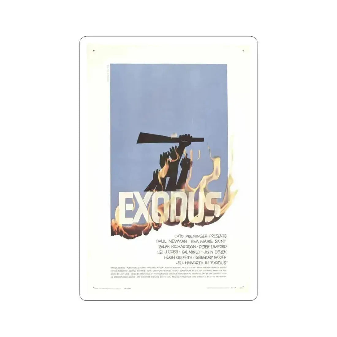 Exodus 1960 Movie Poster - STICKER Vinyl Kiss-Cut Decal 6 Inch White - The Sticker Space